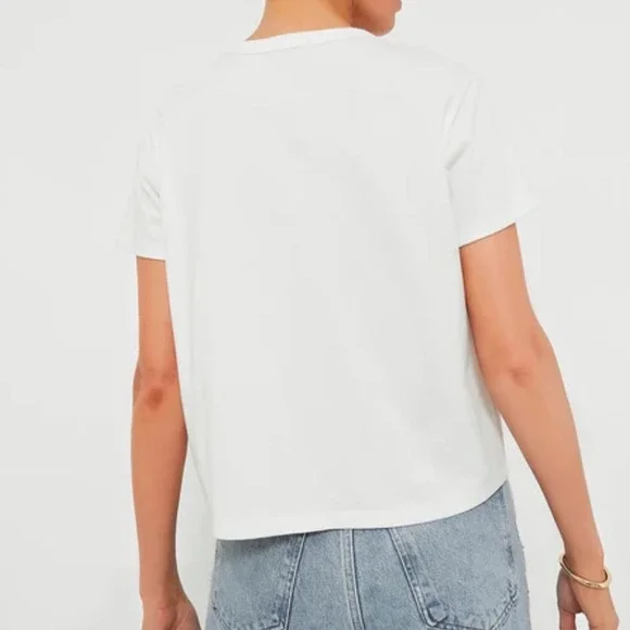 Tuckernuck Presley Boyfriend White Cotton T-Shirt Crew Neck Tee Top Small READ - Picture 3 of 8